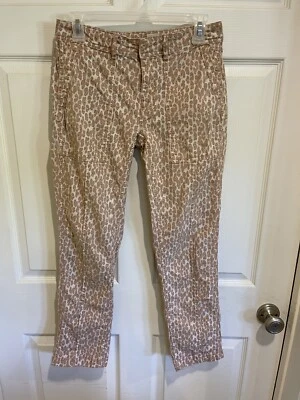 Pantalones chinos para mujer By Anthropologie The Wanderer con estampado de leopardo neutro talla 26 Foto 1 de 4