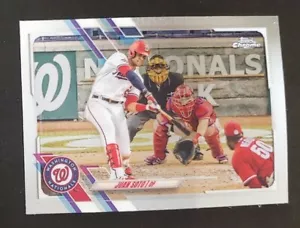 ⚾ 2021 Topps Chrome Juan Soto baseball card 150 OF Washington Nationals MT ⚾ - Picture 1 of 2