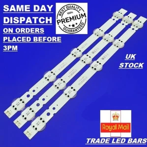 NUEVA RETROILUMINACIÓN LED PARA LG 43LM6300PLA 43LM6300 SSC.Y19_43LM63 HC430DUN-SLXL1 3 PIEZAS - Imagen 1 de 3