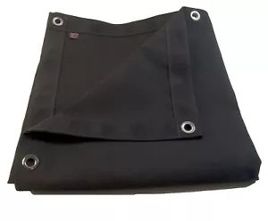 Sunbrella Plane, schwarz # 6008 mit 1/2" Walzrandsporn Edelstahl Ösen - Bild 1 von 5