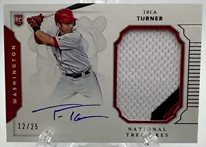 2016 National Treasures Trea Turner #203 Rookie Patch Auto 3 Color RPA 12/25 - Picture 1 of 2