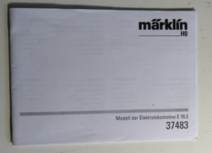 Manual de instrucciones Märklin 37483 - Imagen 1 de 2