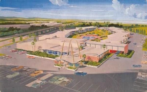 San Francisco International Airport, Burlingame, CA Hyatt Hotel c1950s Postcard - Picture 1 of 1