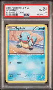 Free Shipping 2013 POKEMON B&W PLASMA STORM #24 SQUIRTLE PSA 8 - Picture 1 of 2
