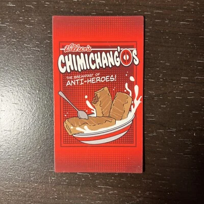 Wilson’s Chimichang’os Cereal Deadpool Marvel Cómic Caja de Botín Imán Arrugado Foto 1 de 3