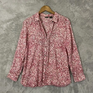 Eddie Bauer Seattle USA donna multicolore con bottoni stampa floreale TG/L - Foto 1 di 16