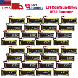 1S 3.8V 450mAh Lipo Battery 50C/100C with BT2.0 Connector for RC Car Truck Trug - Picture 1 of 49