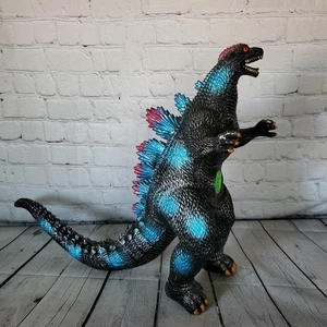 Large 17" Godzilla With Battle Roar Sound Lights Silver Blue Pink Scales L&Y USA - Picture 1 of 17