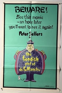 THE FIENDISH PLOT OF dr FuManchu Original 1sh Movie Poster Peter Sellers - Picture 1 of 1