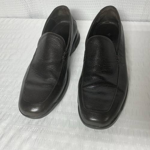 Scarpe mocassino slip on COLE HAAN City NikeAir da uomo in pelle nera taglia 11 M C02959