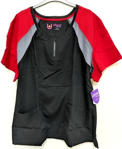 Urbane Modern Fit Scrub Top #9069, Sz. 3XL, Color ~ Multi Color Block, NWT - Picture 1 of 7