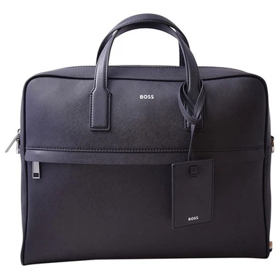 Hugo Boss Zair-S Hombre Bolso Mensajero Negocios Estructurado Estuche de Documentos Negro Foto 1 de 4