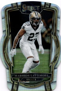 2022 Panini Select Club Level Marshon Lattimore #230 Silver Prizm Die-Cut Saints - Bild 1 von 2