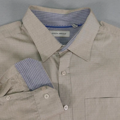 Camisa de vestir Joseph Abboud para hombre 2XL beige con botones manga larga Foto 1 de 4