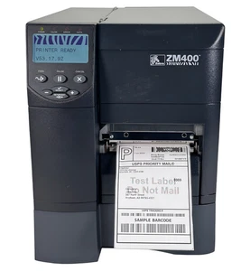 Zebra ZM400 Thermal Transfer Label Printer Ethernet USB Serial FULLY TESTED - Picture 1 of 14