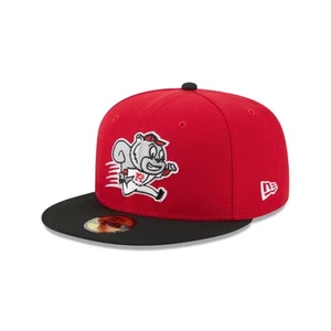 Men's-New Era  Red Richmond Flying Squirrels Theme Nights 59FIFTY Fitted Hat - Picture 1 of 5