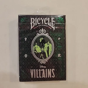 Bicycle Disney Villains (grün) Spielkarten Luftpolster-Finish neu hergestellt in den USA - Bild 1 von 2