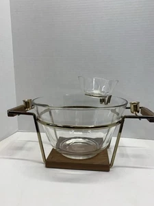 Rare Unique Vintage Chip And Dip Bowl Set With Candleholder Stand Awesome Set!! - Picture 1 of 15
