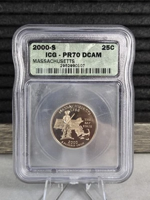 2000-S Massachusetts Quarter PROOF (*Certified PR70 DCAM by ICG*) - Image 1 of 2