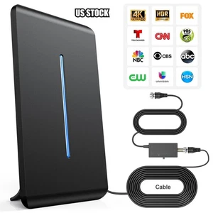 2025 HDTV Digital TV Antenna 1080P 4K Waterproof HDTV Amplified Outdoor Indoor - Picture 1 of 11