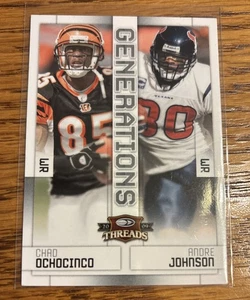 2009 Donruss Threads Generations #9 Chad Ochocinco/Andre Johnson - FB - Picture 1 of 2