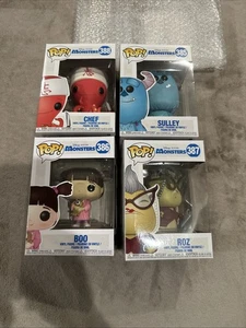 Funko POP Disney Monster's Inc Full Set 4 Sulley Boo Roz Chef 385 386 387 388 - Bild 1 von 4
