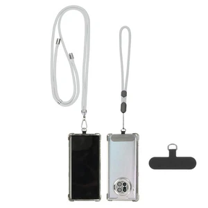 1Set Universal Phone Lanyard with Patch for Most Smartphones, Grey - Zdjęcie 1 z 7