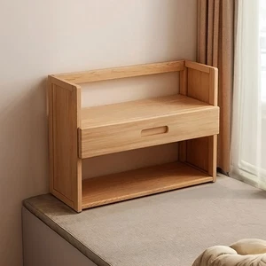 Bamboo Bookcase With 1 Drawer, Open Bookshelf Organizer for Home And Office Use - Picture 1 of 26