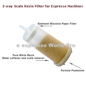 WATER RESERVOIR RESIN SOFTENER CARTRIDGE ESPRESSO MC 3 WAY SEDIMENT & RESIN 400G - Picture 1 of 2