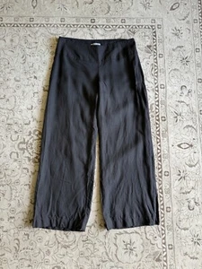Vintage Sarah Pacini Stone Gray Linen Wide Pants Avantgarde Size M - Picture 1 of 18