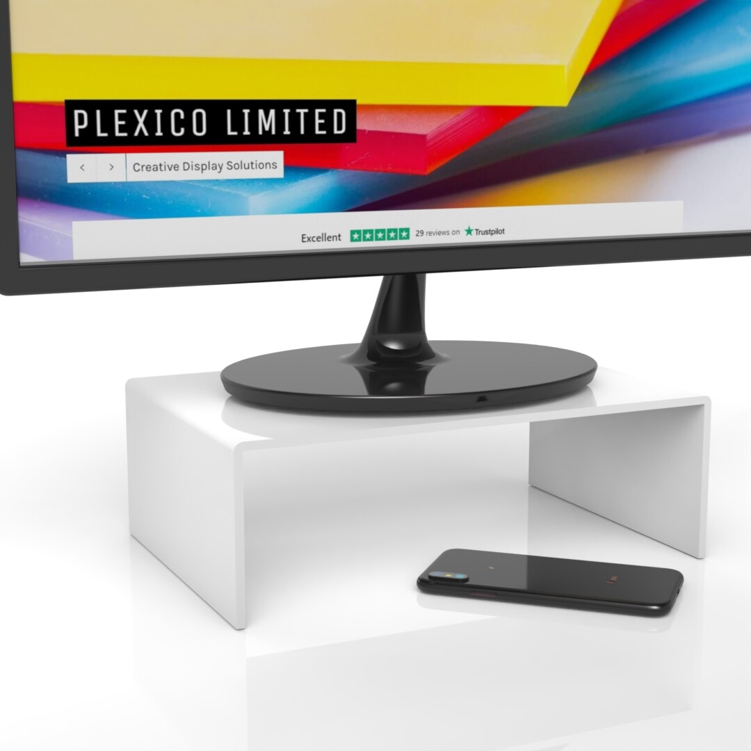 White Computer Monitor Stand / Display 