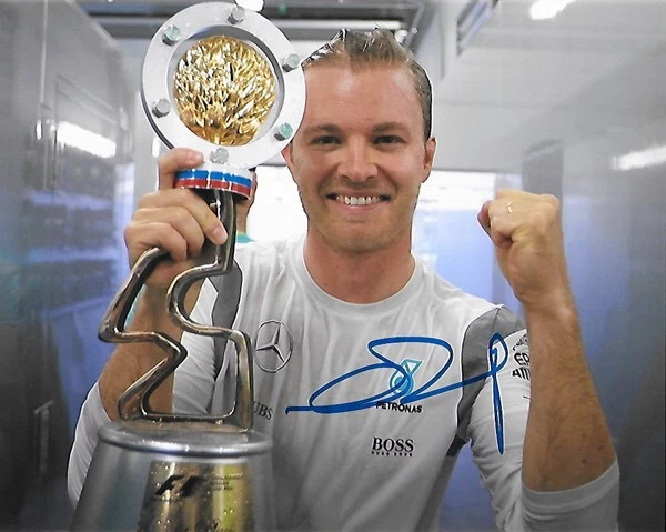 尼科·罗斯伯格签名 8 x 10 照片 Mercedes F1 — 第 1/2 张图片