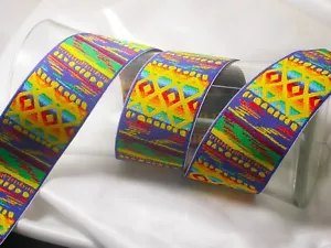 Jacquard Ribbon 2" Rainbow Beach Priced Per Yard - Picture 1 of 1