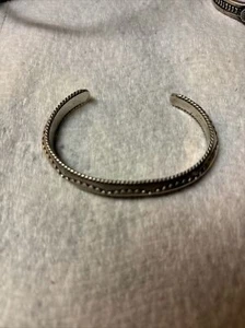 T.S. Tsasie Sterling Signed Cuff Bracelet Navajo Heavy Weight Quality - Picture 1 of 6