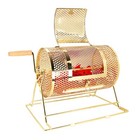 GSE Small Brass Raffle Drum Lottery Cage Holds 2500 Tickets or 80 Bingo Balls
