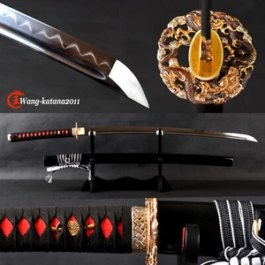 Espada afilada samurái japonés afilada de acero templado T10 de acero Katana dragón arcilla - Imagen 1 de 11