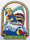 Jaws Stay Positive Embroidered Patch Iron On Surf Snorkel Adversity Shark Attack