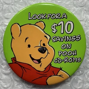 Vintage DISNEY Official Winnie The Pooh Promo Advertising Pin - Picture 1 of 2
