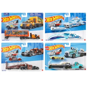 Camión de pista Hot Wheels 2023 súper plataformas mezcla 1:64 modelos de autos diecast juguetes que elijas - Imagen 1 de 15
