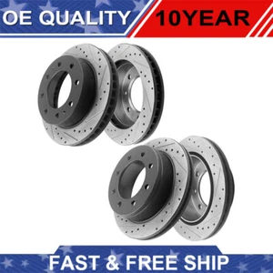 Kit de rotores de freno perforados delanteros y traseros para Chevy GMC Suburban 2500 Yukon XL 2500 - Imagen 1 de 6