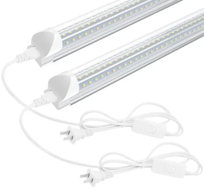 6000K T8 2FT 28W LED Tube Lights Garage Cabinet Closet LED Shop Light Fixtures - Image 1 of 4