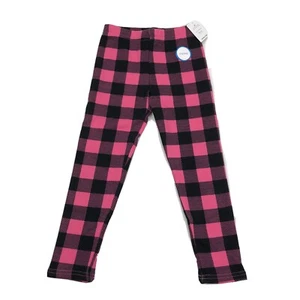 Carter Kids Girls Pink/Black Plaid Cozy Pants Softly Lined 4T 5T - Picture 1 of 12