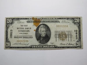 $20 1929 Absecon New Jersey NJ National Currency Bank Note Bill #10823 FINE - Picture 1 of 4