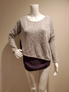 Stella McCartney Asymmetrical Hem Sweatshirt Gray Black S - Picture 1 of 4