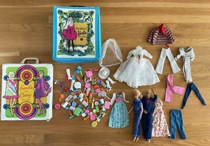 Vintage 1967 /68 Barbie Doll Francie Casey Case w Clothes & Accessories 100+ pcs - Picture 1 of 10