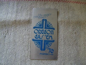 Porsche Club of America Oregon Region PCA Oregon GAS 'EM dash plaque 1976 NOS - Picture 1 of 2