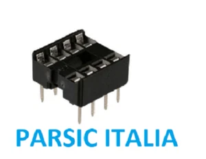 ZOCCOLO PER INTEGRATI DIL=8 (4+4PIN) , lamellare P=2,54mm ( =1000 PEZZI) - Imagen 1 de 5