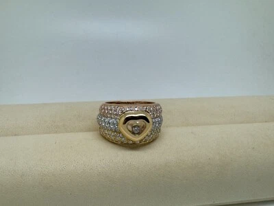 CHOPARD Happy Diamonds Ring 82/2271-20 Gold 18kt Diamanten RW55 Box&Papiere - Bild 1 von 4
