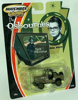 2002 Matchbox Collectables The Osbournes Jack Osbourne Green Jeep Willys NEW  - Image 1 of 4