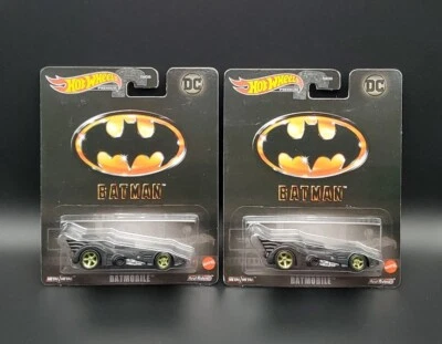 2023 Hot Wheels Premium Batman Batmobile 1:64 Scale Lot Of 2 - Image 1 of 4